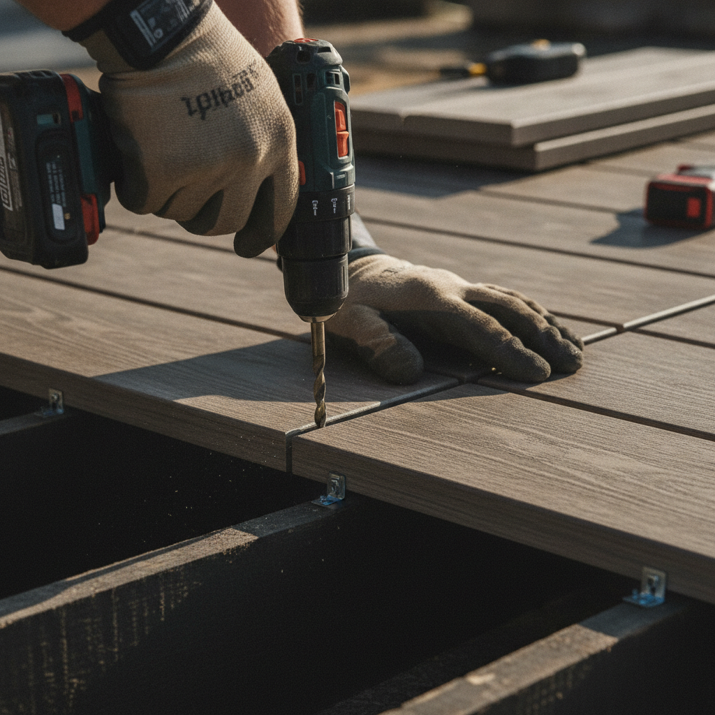 Craftsman working on a deck
